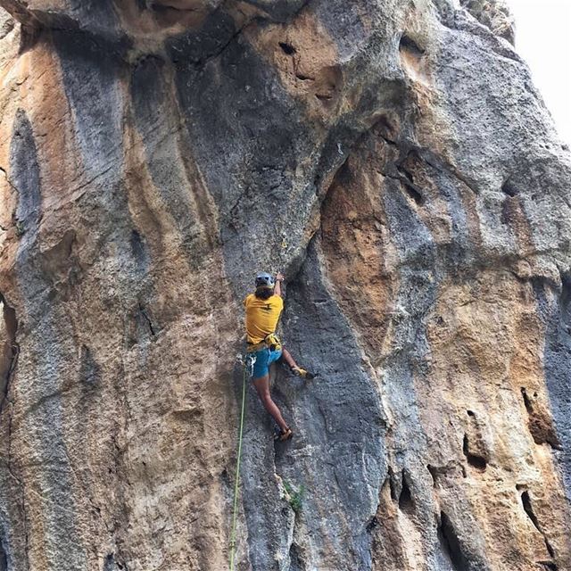 We decided to add a new challenging route to Laklouk crag, and after hours... (El Laklouk, Mont-Liban, Lebanon)