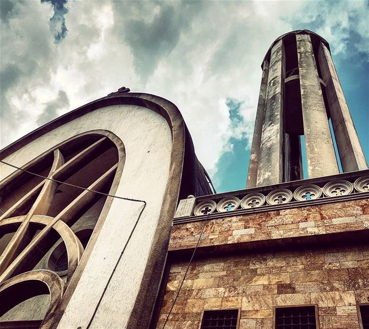 Weathered Wall  church  tower  religious  architecture  design  lebanese ... (Beirut, Lebanon)