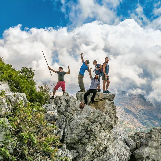 Weekend on the peaks ⛅⛰️📷 By @micho_kh25 hike  rocks  nature  fog ...