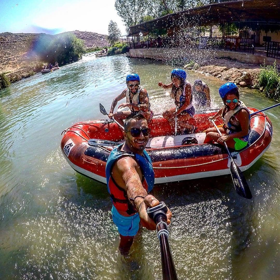 Weekend vibes by @labibzeghrini fun  raftingtrip  assiriver  assi_river ... (Al Assi River-Hermel, Lebanon)