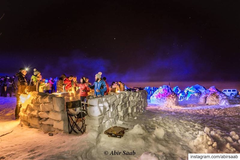 Weekend vibes.. Igloo camp with a natural ice bar ... lebanon  igloo ...