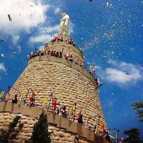 Welcome May 🌹🌹🌹blessed our lady of Lebanon day 📿📿📿Happy Labour's... (The Lady of Lebanon - Harissa)