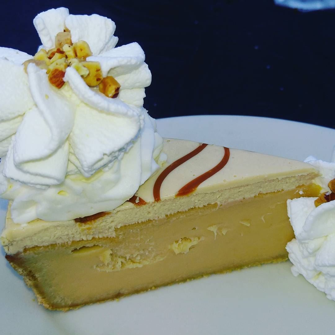 Welcome  winter with a piece of  cheesecake  caramel  sweet  loveyourself ... (The Cheesecake Factory Lebanon)
