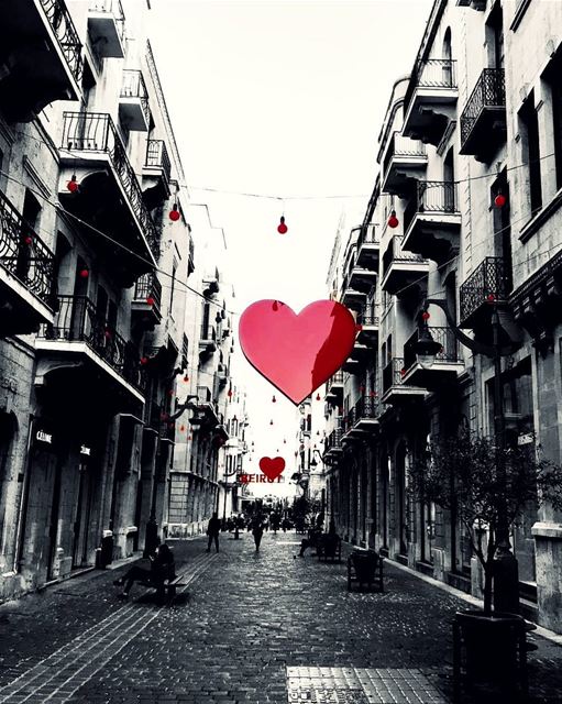 Well I don't believe in Valentine's Day! I mean why to show love for one... (Downtown Beirut)