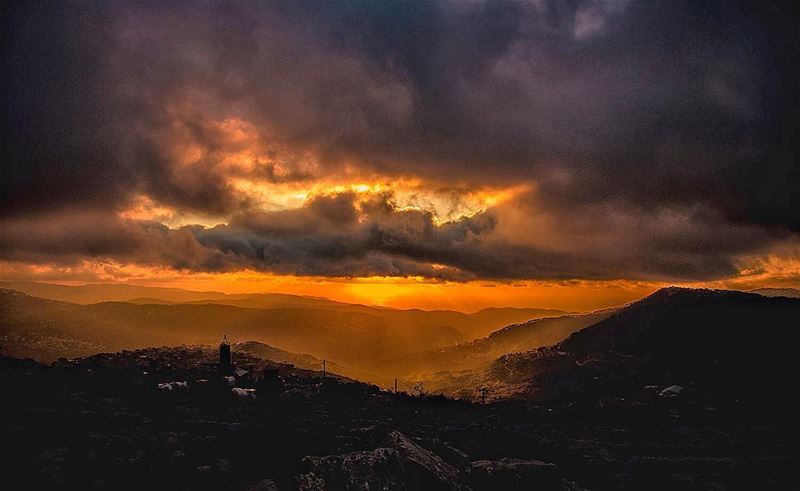 'what a glorious greeting the sun gives the mountains...''''... (Lebanon)