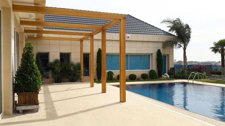 What a House Dream with  PergolaKitsLebanon looks like! Pergola  Wood ... (Nabatîyé)