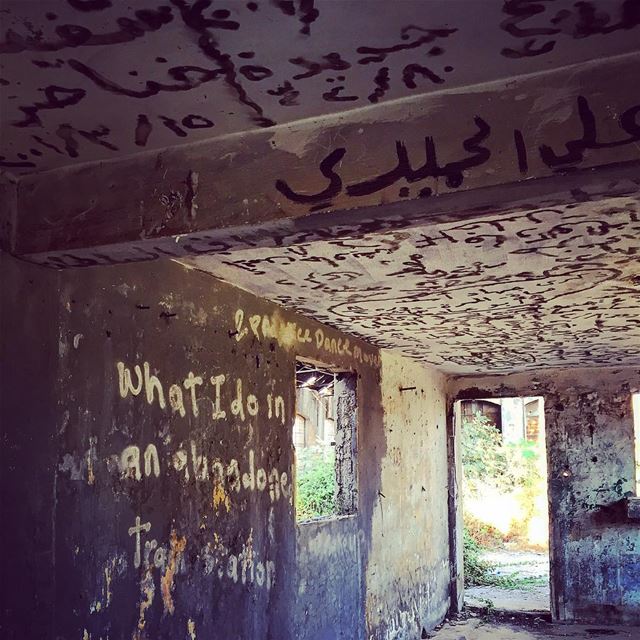 What I do in an abandoned train station, well done!  typo  typography ... (Tripoli Train Station)