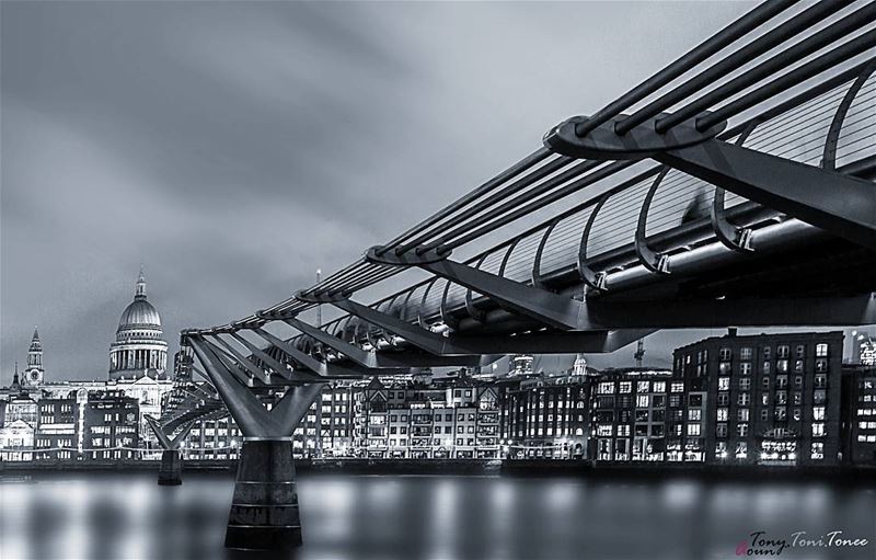 "What I like about black and white photographs is that they are more like... (Millennium Bridge, London)