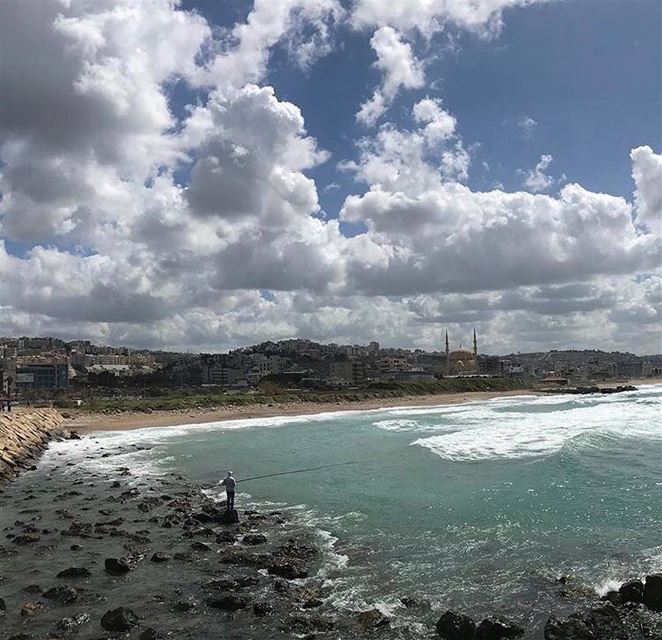 What is better than a sunny day on a beach!💆‍♀️💆‍♂️ photography ... (Saïda, Al Janub, Lebanon)