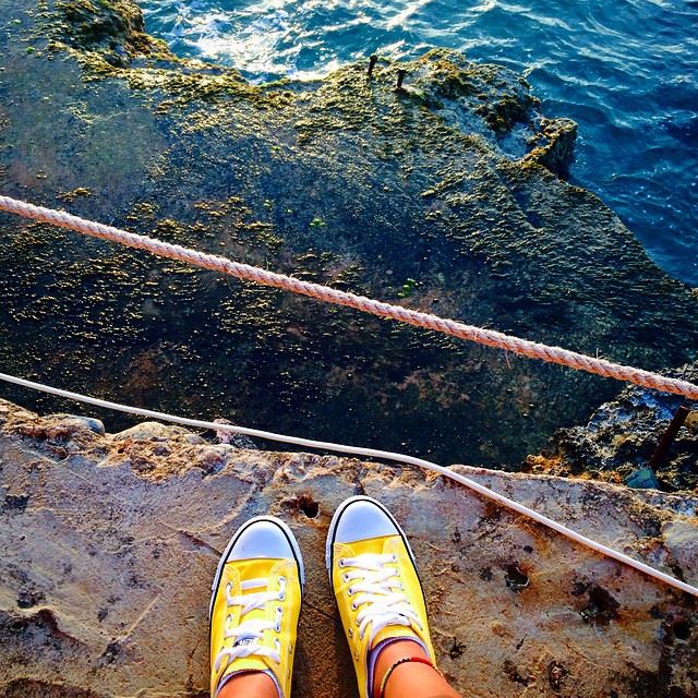 What's better than a yellow  converse, is a yellow converse by the  beach...