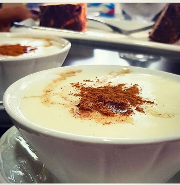 What's better than sahlab to warm up your heart..By @cafe_ayrouth-------- (Ayrout Café)