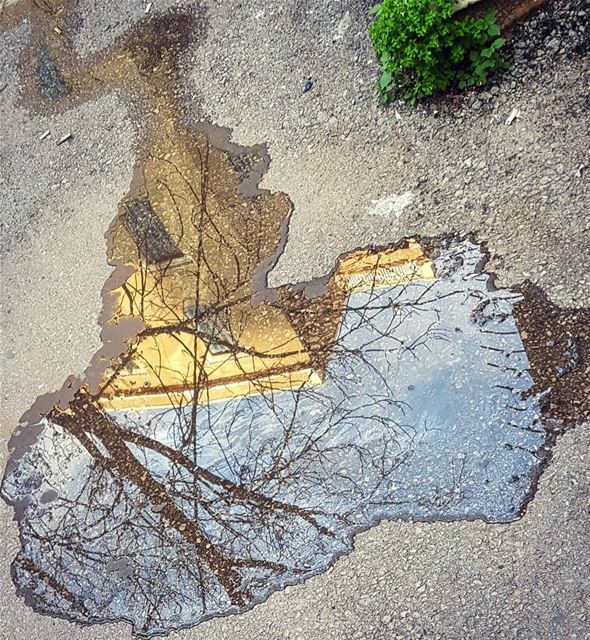 When Drain is endlessly Sublime & Beautiful ..💦 reflection streets... (Beirut, Lebanon)