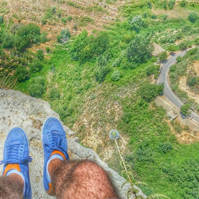 When God leads you to the edge of the cliff, trust Him fully and let go.... (Akoura, Mont-Liban, Lebanon)