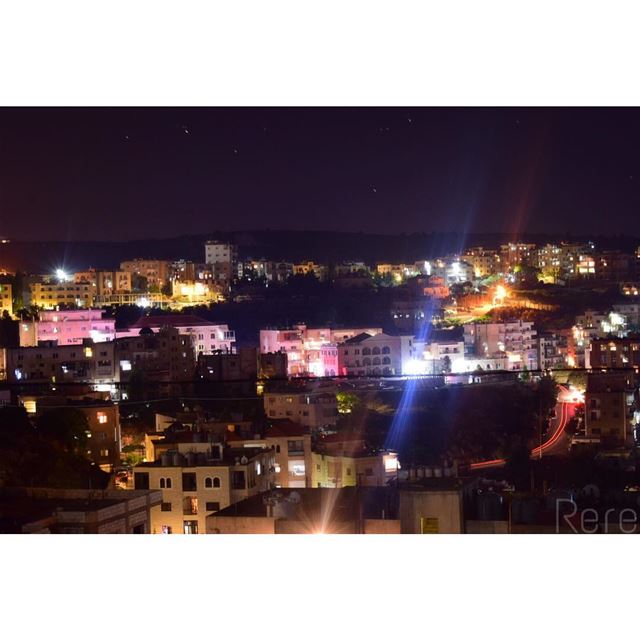 When i sit on the veranda and watch the lights of happiness filling... (Baqâata, Mont-Liban, Lebanon)