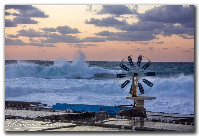 When it gets wild & crazy.. facing the mighty waves ..  thebestinlebanon ...