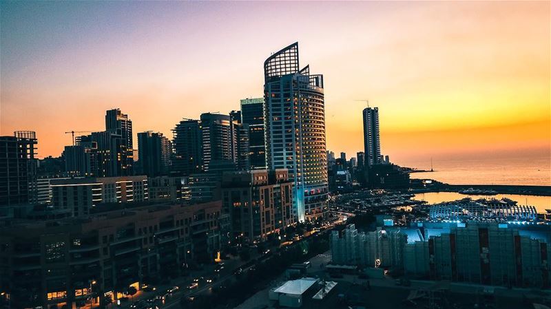 When it's the perfect sunset at Beirut City and exactly from @beastsme and... (BEASTS)