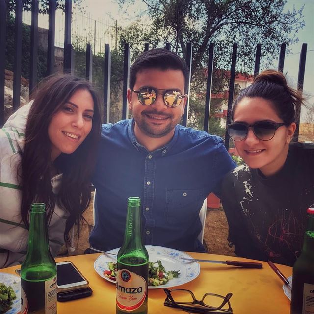 When La Famila decide to make me try some weird ass glasses. Childhood... (Mazra`At Yashu`, Mont-Liban, Lebanon)