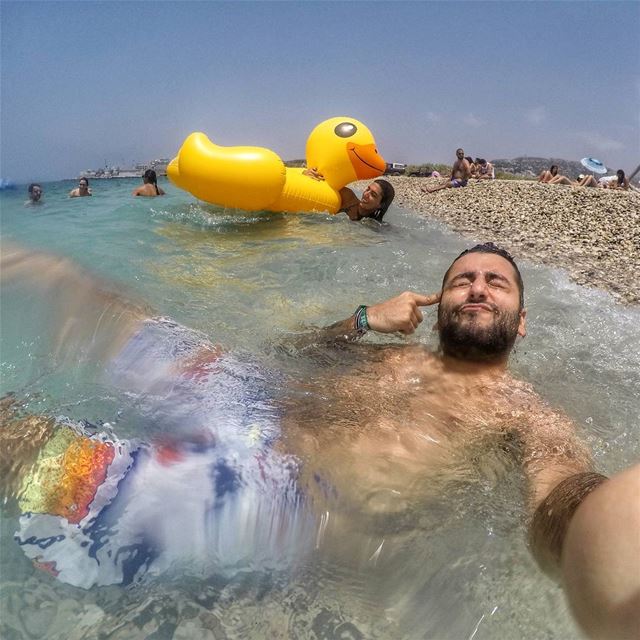 When Nour decides to go pro 🤣🦆....... gopro  goprohero4 ... (Seascape Batroun)