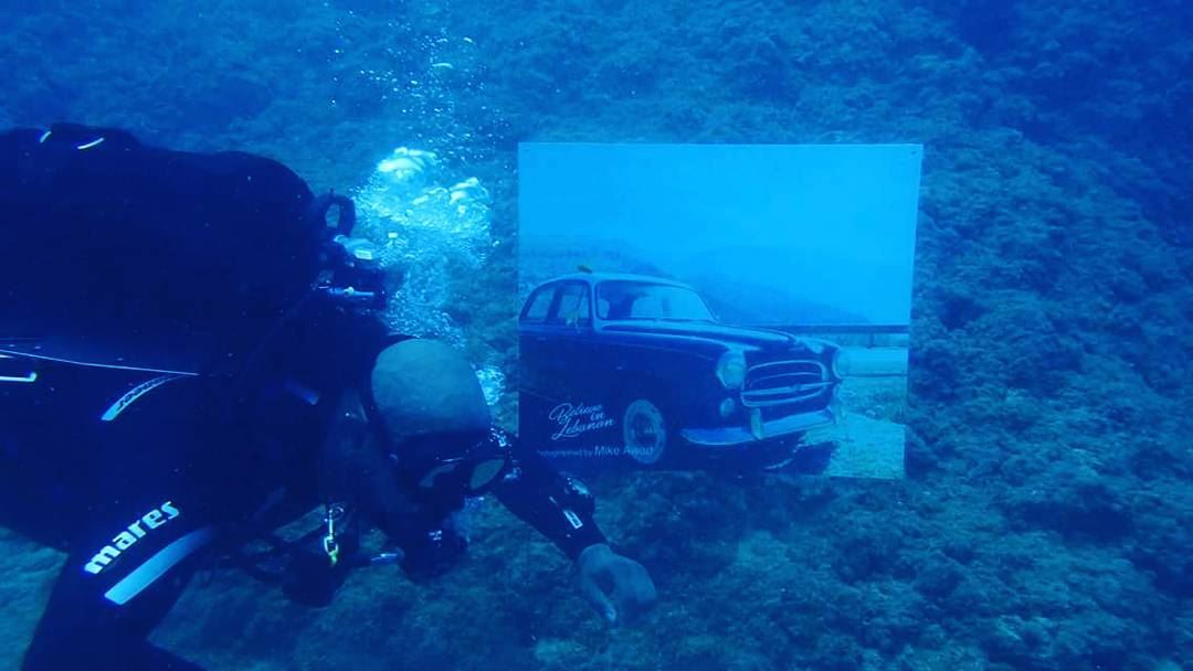 When photos taken by me are in an underwater exhebition  lebanon ... (Byblos - Jbeil)