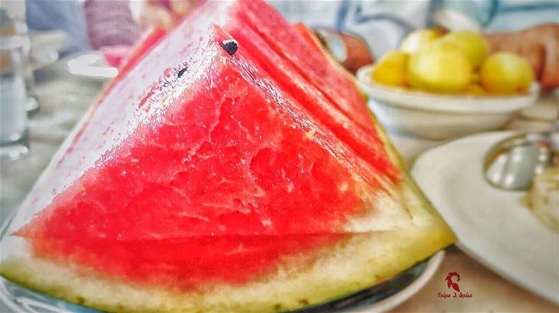 When temperature gets high...grab a  watermelon 🍉 .----------------------