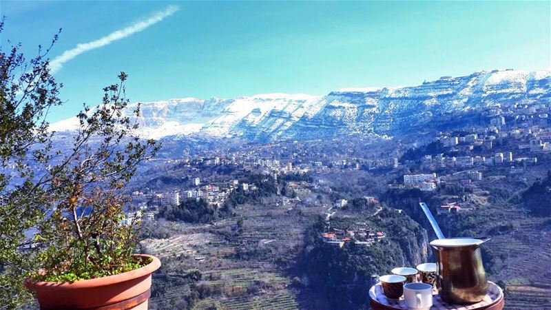 × When the day starts off with coffee and a view, how can one complain? × (سير الضنية)