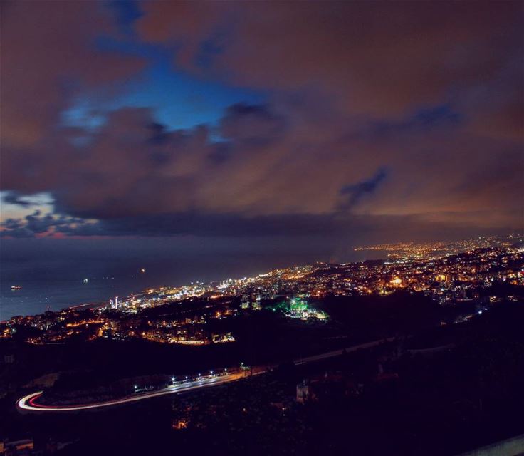When the day takes a deep breath ..that is the night 🌃✨... . lebanon ...