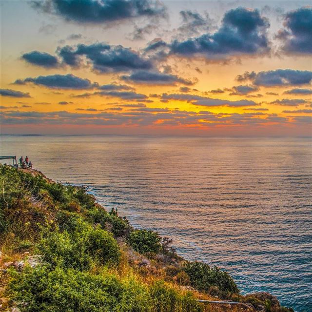 When the  sky is on  fire 💛❤💙............. Lebanon ... (Bayadah, Al Janub, Lebanon)