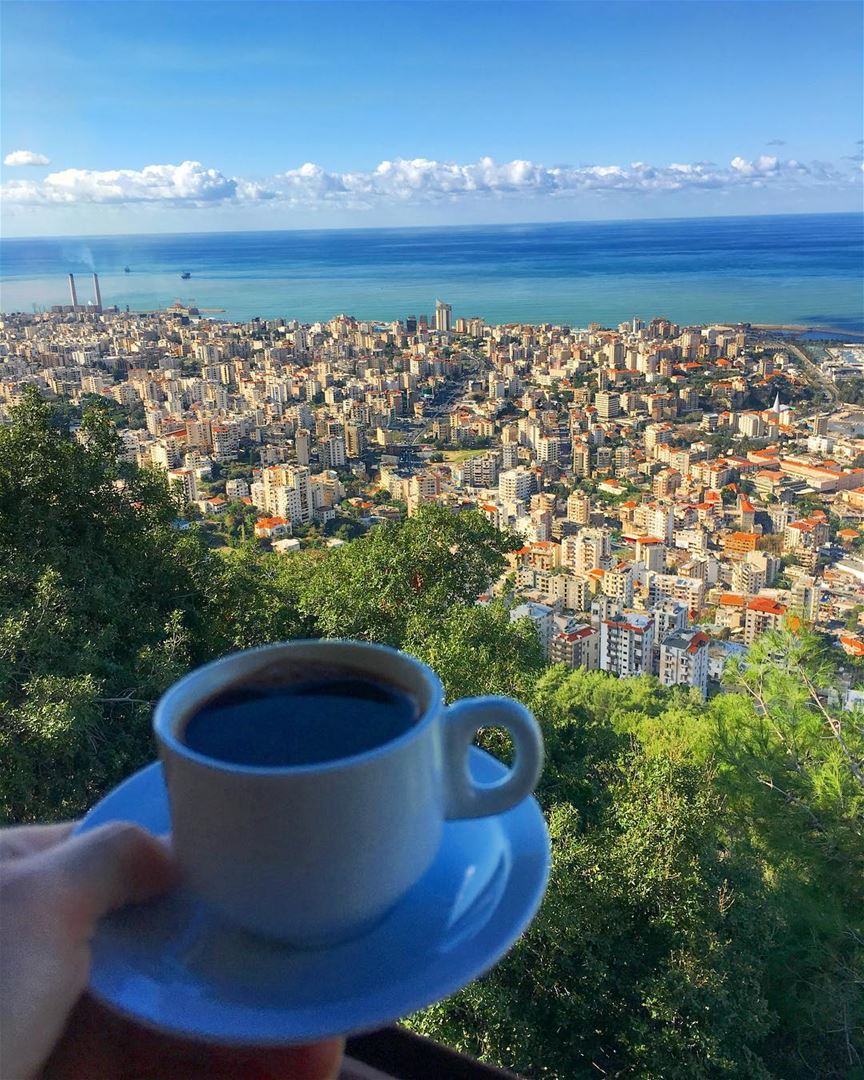 When two coffee lover meet..... coffee  turkishcoffee  ramramcoffee ... (Harîssa, Mont-Liban, Lebanon)