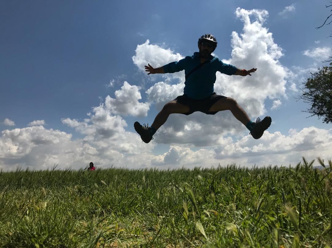 When you are having a beautiful day, just jump‼️................ (West Bekaa)