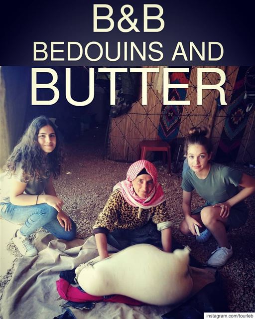 When you meet traditions on your path... B&B BEDOUINS make Butter... Live... (Hadath Ba`Albakk, Béqaa, Lebanon)