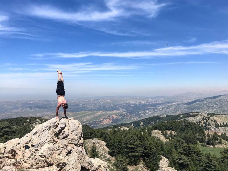 When you’ve been hiking for an hour and a half and your cardio only picks... (El Bârouk, Mont-Liban, Lebanon)