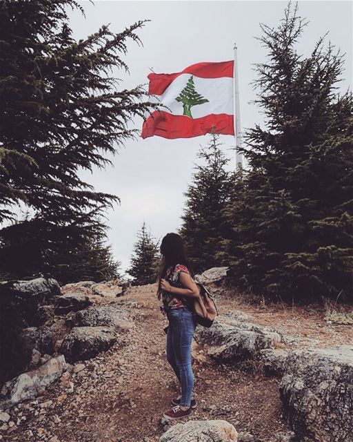 Where the first Lebanese flag was raised...thx u @assaadchbeir ❤️...... (Falougha, Mont-Liban, Lebanon)