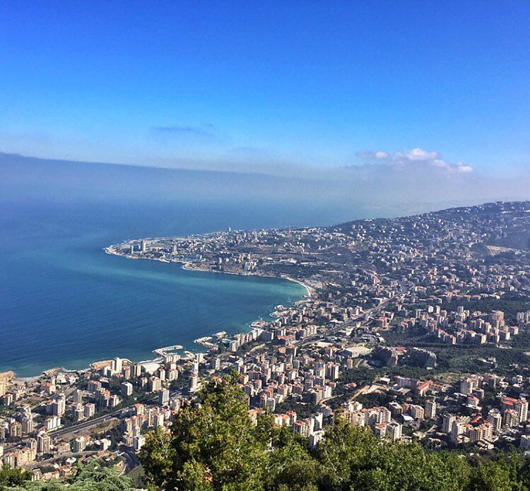 Where the Mountain Meet the Sea 🏞  livelovejounieh  livelovebeirut ... (The Lady of Lebanon - Harissa)