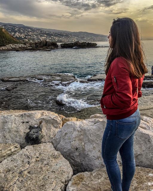  wheretheseameetsthesky  sea  sky  clouds  lovely  livelovelebanon ... (Byblos, Lebanon)