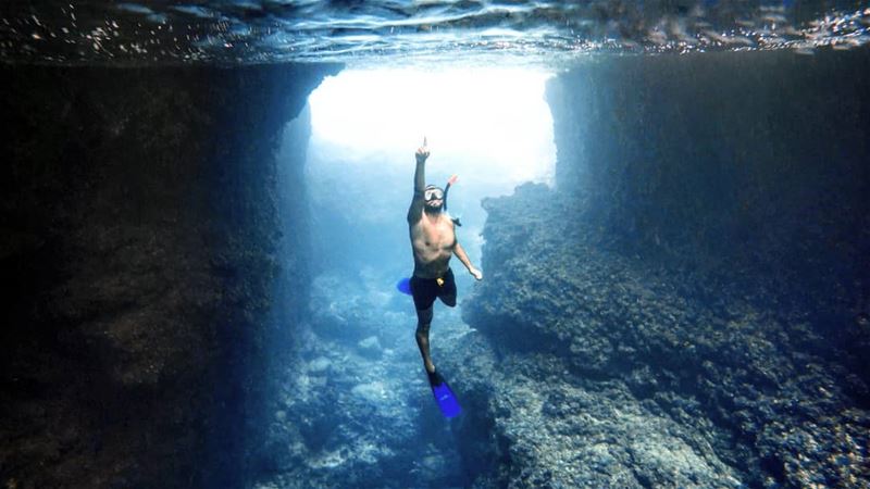 Wherever You Are... Aim High 😎☝️ FreeDiving  Snorkeling  SeaCave  Ramkin... (Ramkîne)