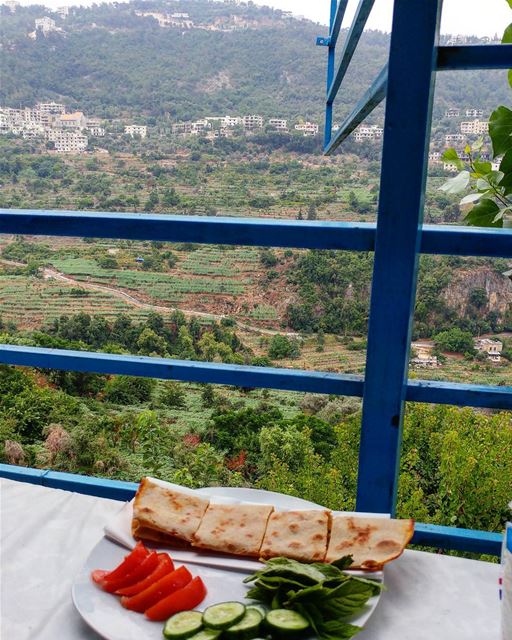 While eating our manooshe we scrutinized the fields naming each plantation... (Deir Doureet, Mont-Liban, Lebanon)