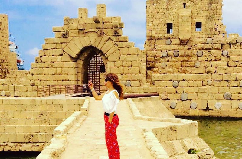 While in Sayda Castle  Sayda  shooting  summer2016☀️  lebanon🇱🇧 ... (قلعة صيدا)