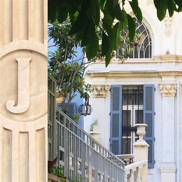 Who is the mysterious Mr. or Mrs. 'J' whose initial is carved on the front... (Sursock)
