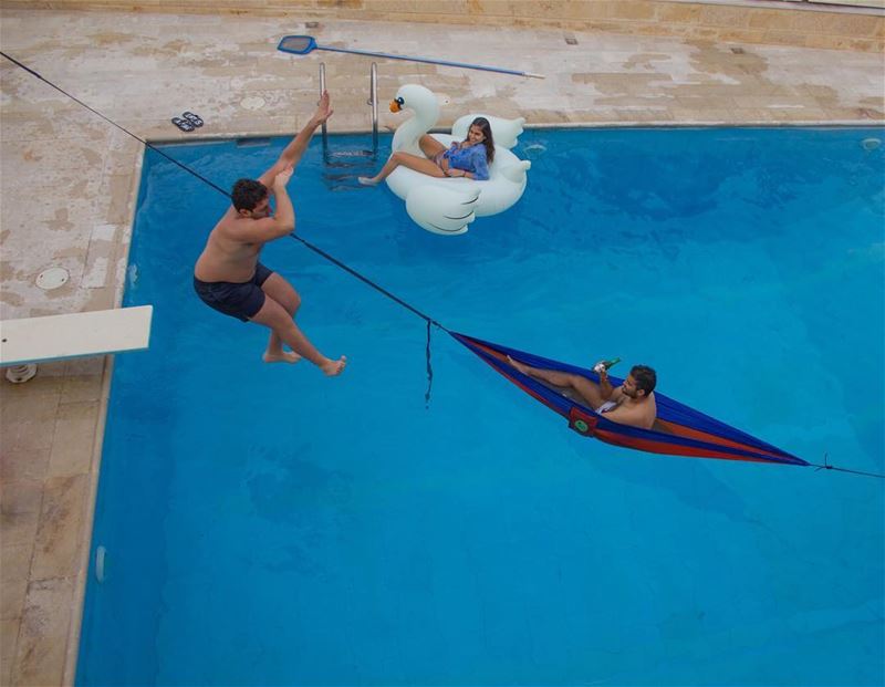 Who needs an inflatable when you've got a hammock🍻  HikeMen3alli2 ... (North Governorate)