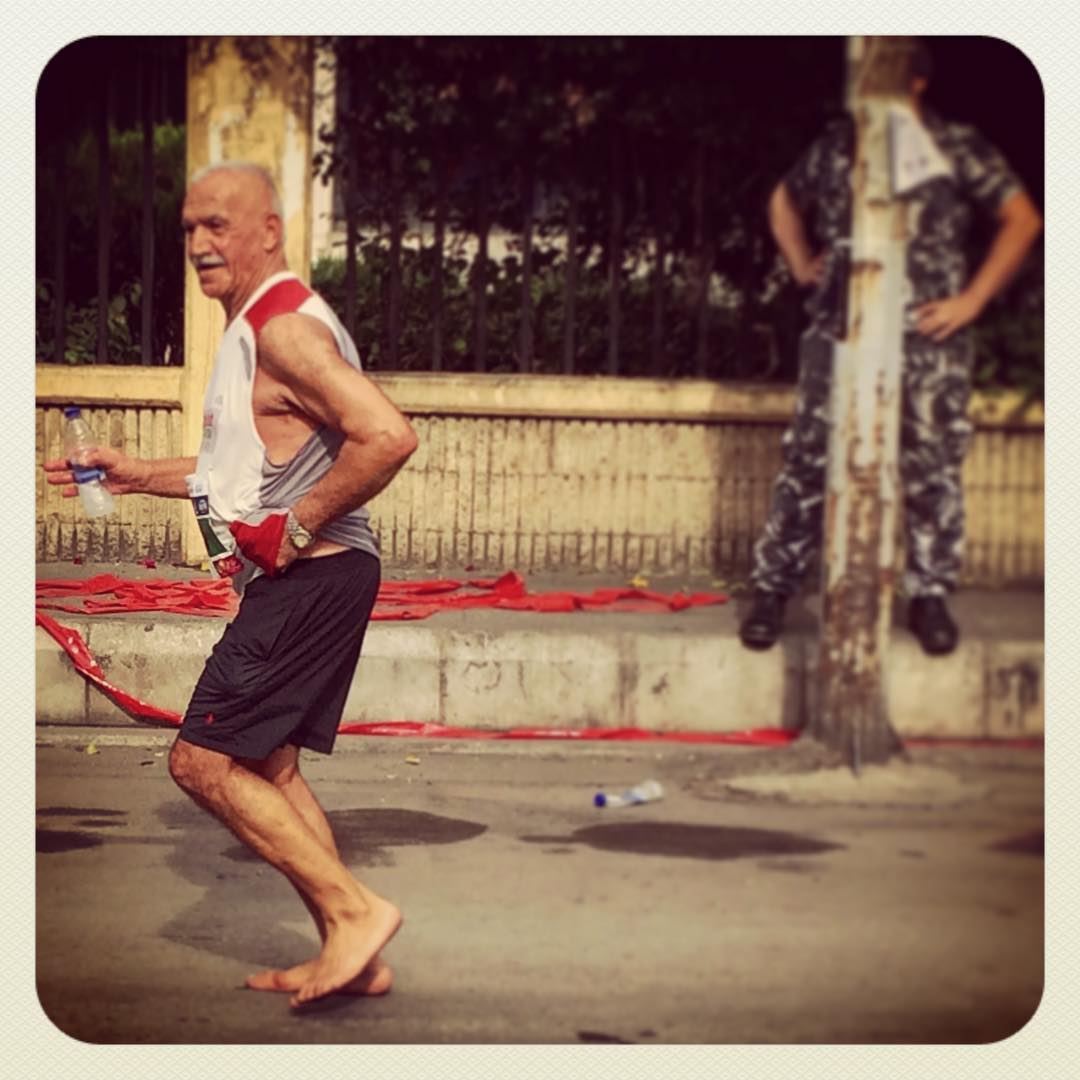 Who needs shoes to reach 31K at the marathon? (Beirut Marathon)