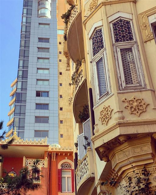 Windows old and new  Sunday  cars  architecture  leaves  trees  beirut ... (Clemenceau)