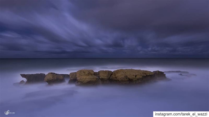 Windy night with salad and tea. storm  sea  nightsky  waves ...