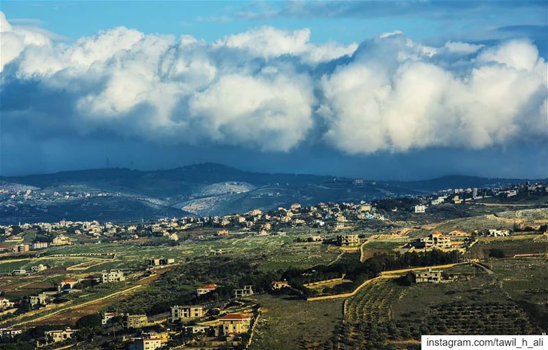Winter Mood ☁️ landscape  cloudy  contrast  landscaping ... (Haddâtha, Al Janub, Lebanon)