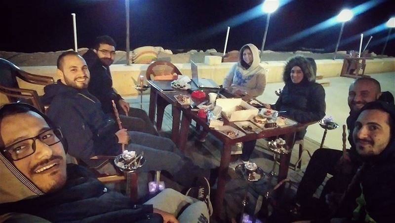 Winter nights _ ghazieh beach  friends  selfie  fun  ghazieh  southlebanon... (كورنيش الغازية)