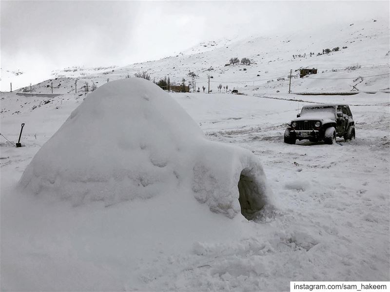  Winter ❄️ 💙 my first igloo... livelovelebanon livelovebeirut...