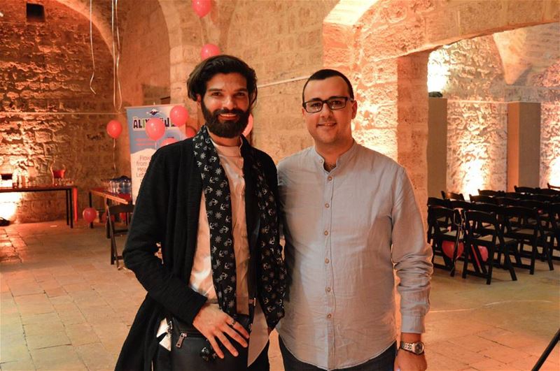With @mikemassy at @sevinemusic album  signing &  launching ... (Crypte De L'église Saint Joseph)