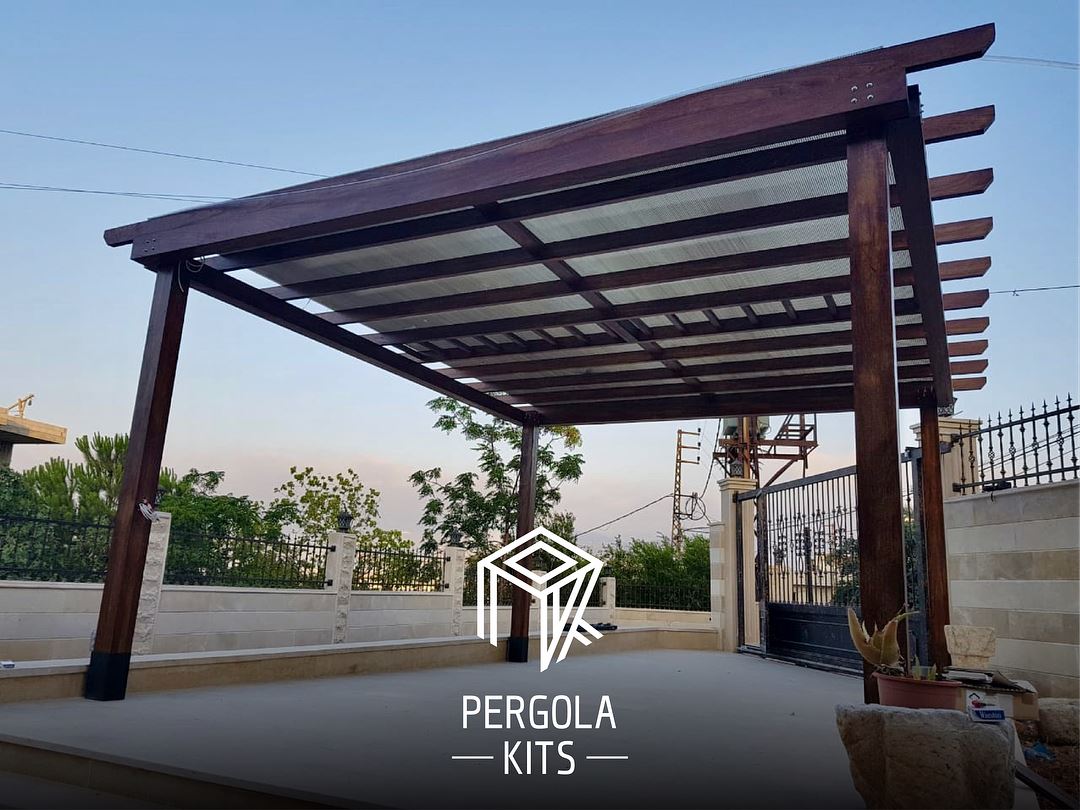 Wood Structure with Polycarbonate Roofing Pergola Kits.... (Bdebba, Liban-Nord, Lebanon)