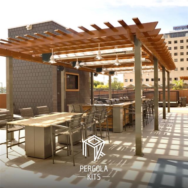 Wooden Finish Aluminum Roofing with Aluminum Structure Pergola Kits. ...