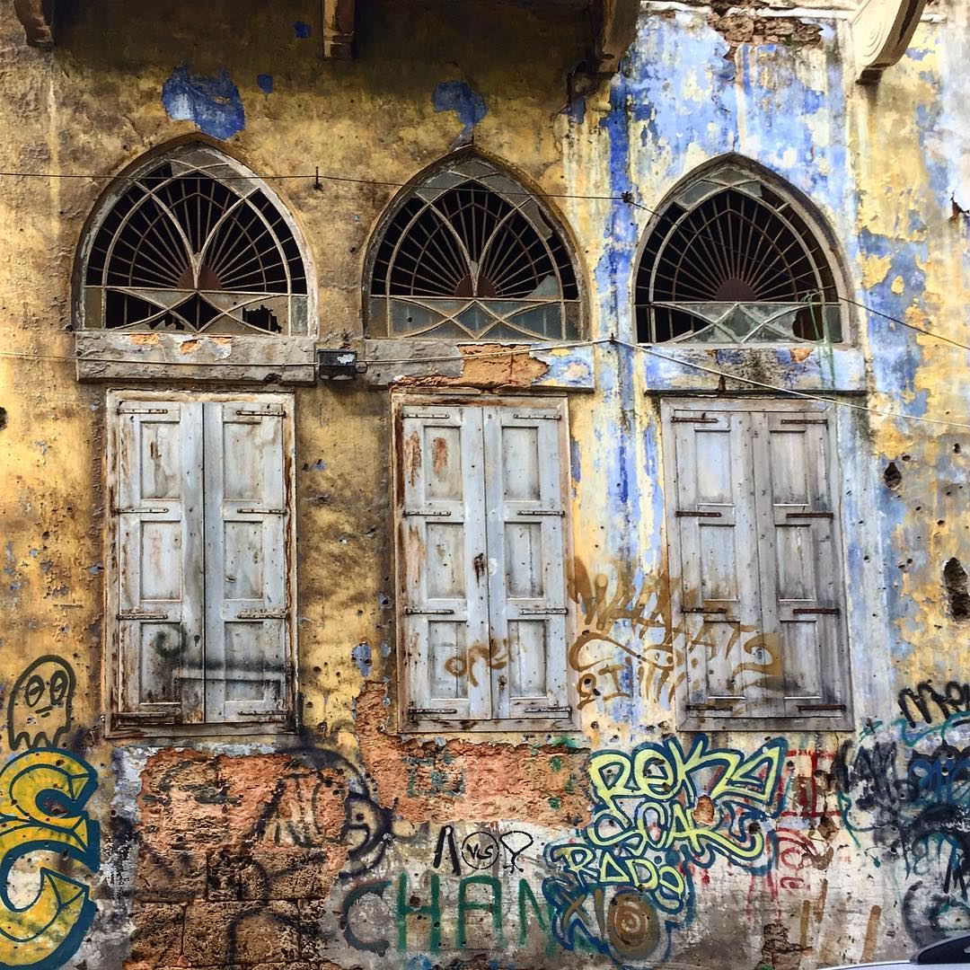 Words can be devastating :::::::::: windows  decay  paint  vandalized ... (Achrafieh, Lebanon)