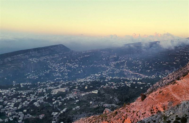  WOW view from the high altitude of Dannieh's mountains  Sunset  Lebanon ... (Bkaa Safreïn, Liban-Nord, Lebanon)